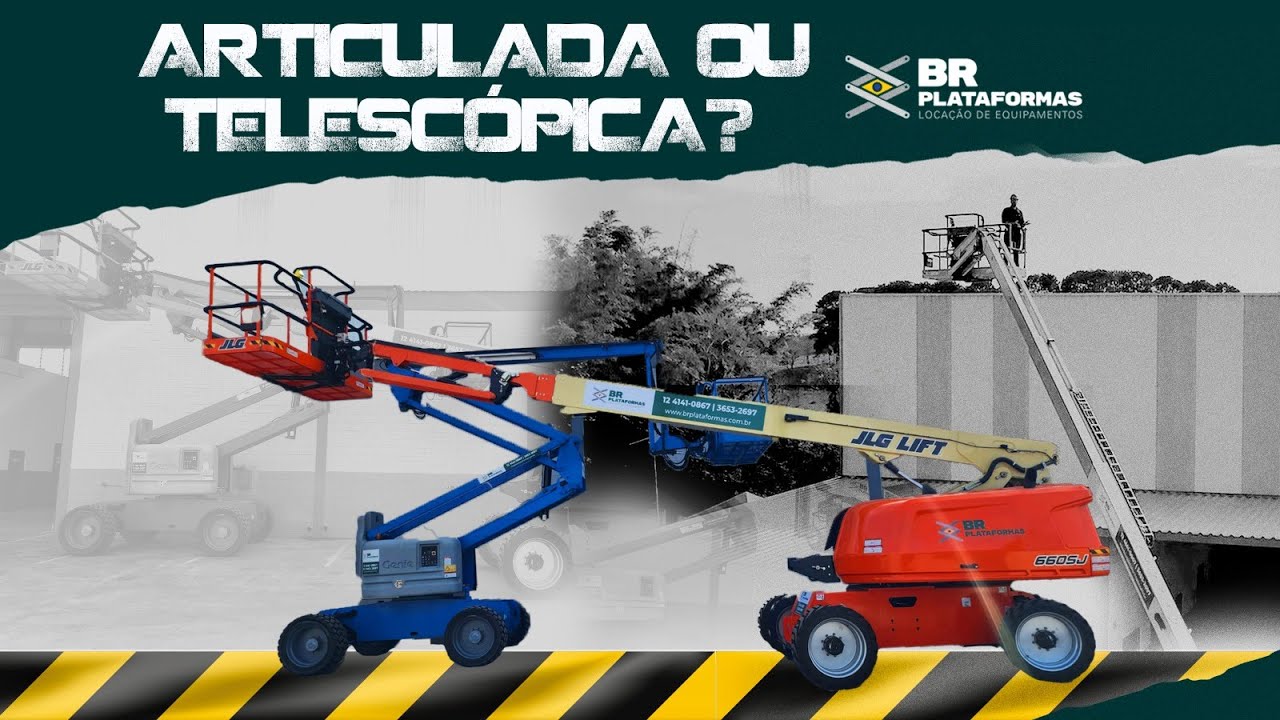QUAL A DIFERENÇA DA PLATAFORMA ARTICULADA E TELESCÓPICA? - BR PLATAFORMAS