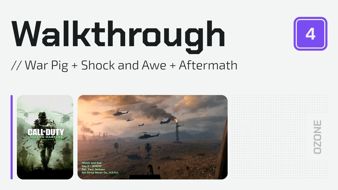 Modern Warfare Remastered - Walkthrough - Part 4 - War Pig + Shock and Awe + Aftermath