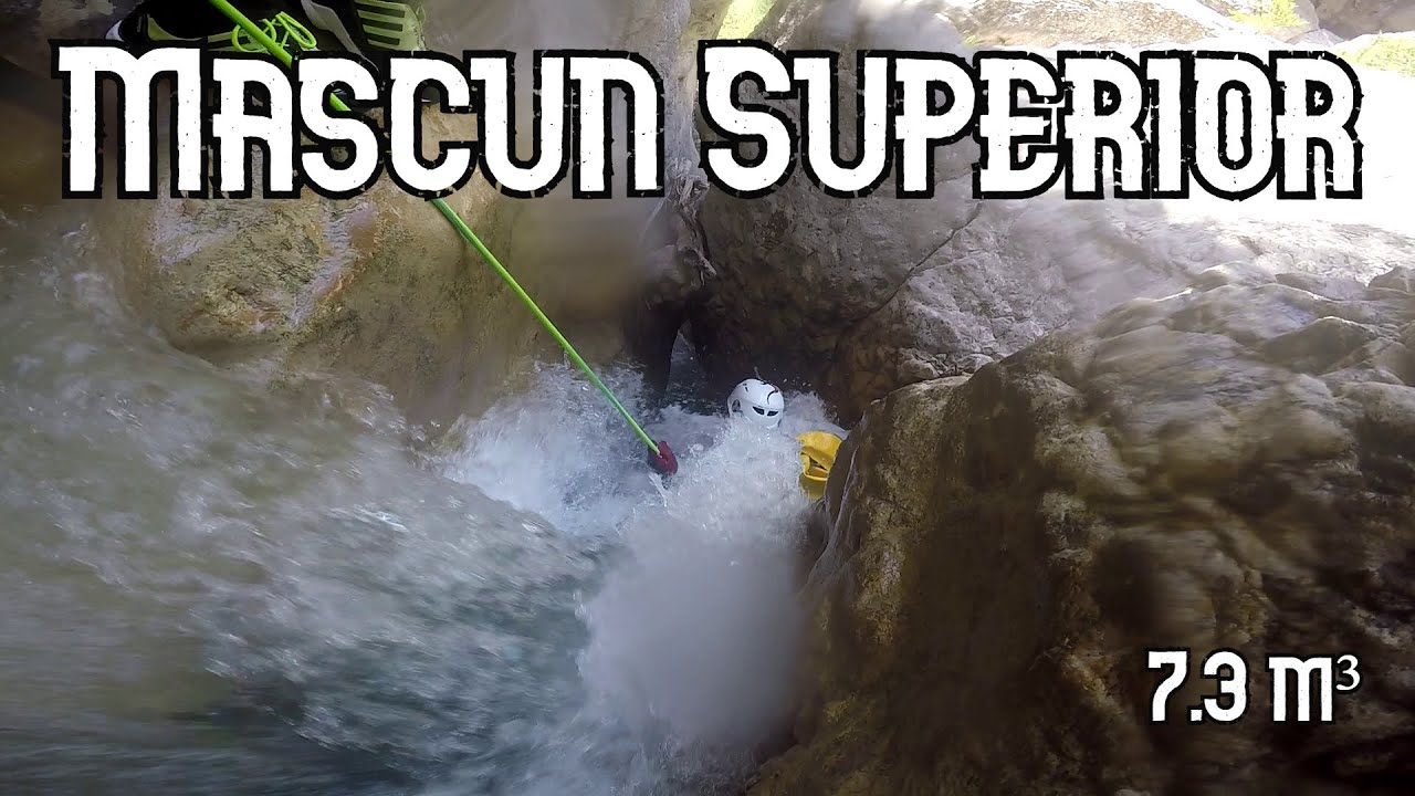 Barranco Mascun Superior SAIH a 7,3 m3 - Canyoning Sierra de Guara - Huesca