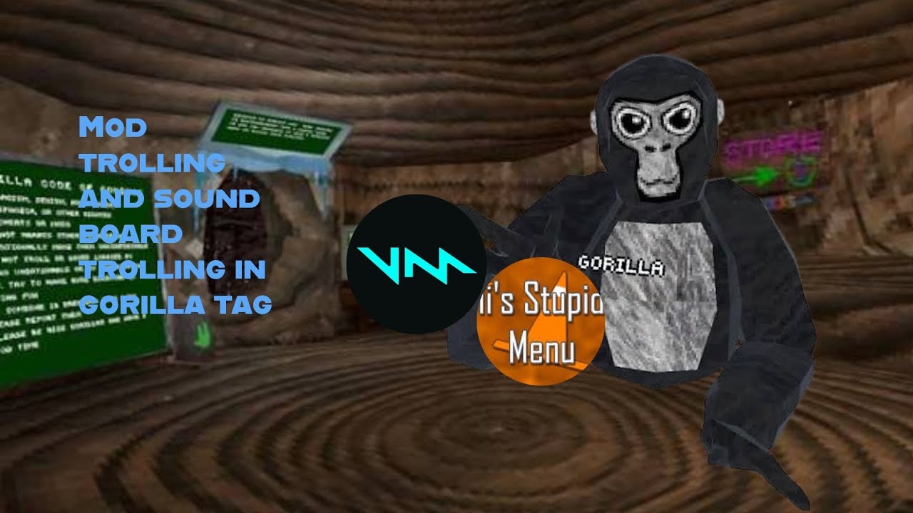 Mod trolling in gorilla tag (sound board and iiDk mod menu) 