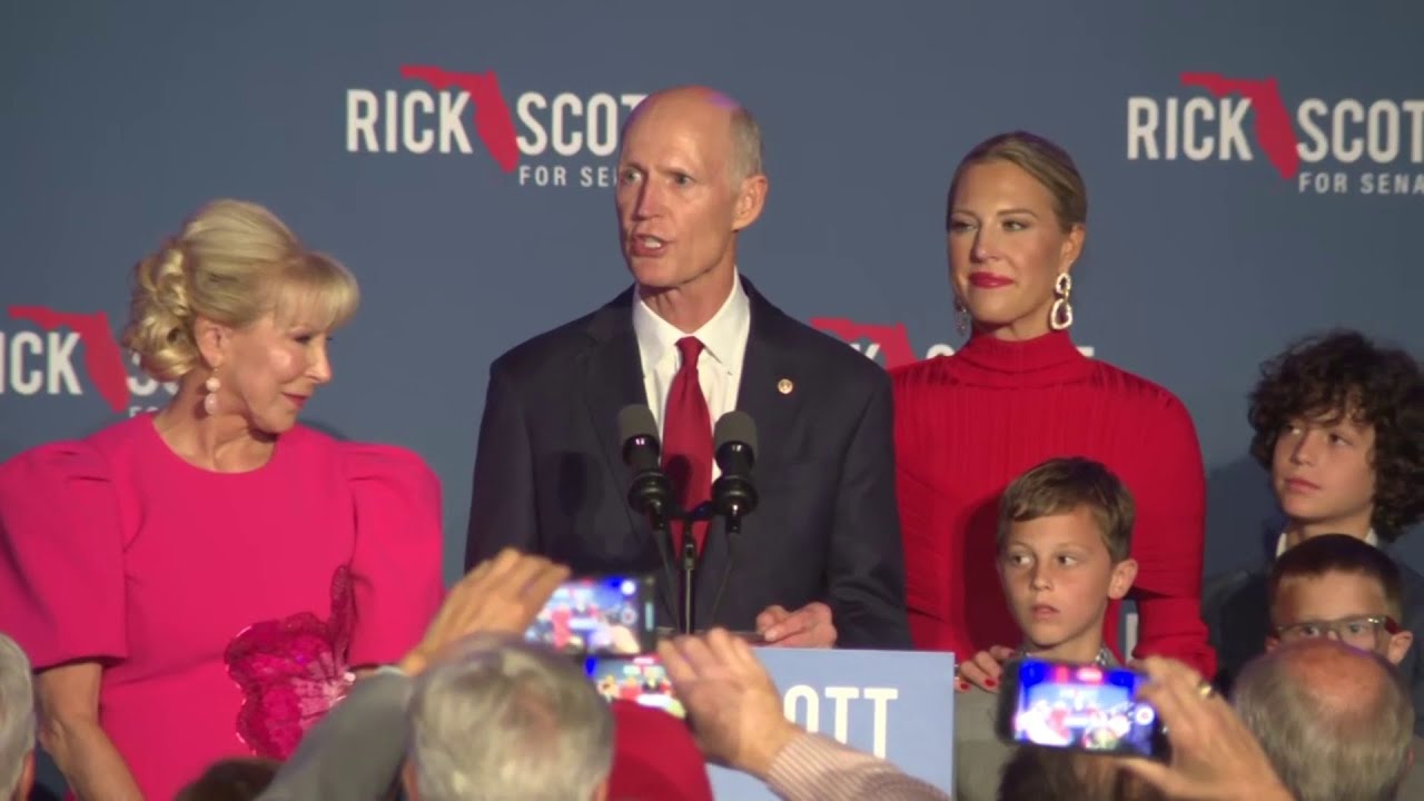 Sen. Rick Scott delivers victory speech