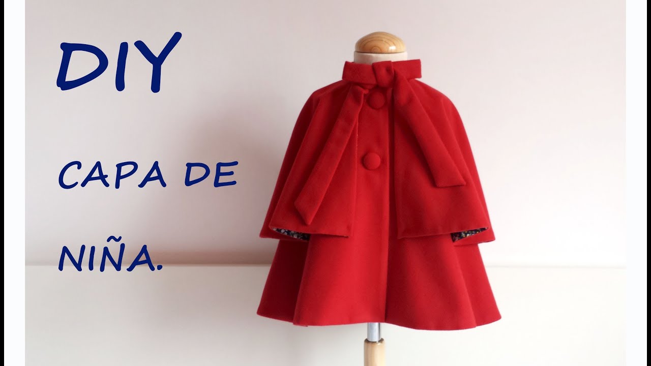 Como hacer una Capa de niña. Do it yourself sewing children.