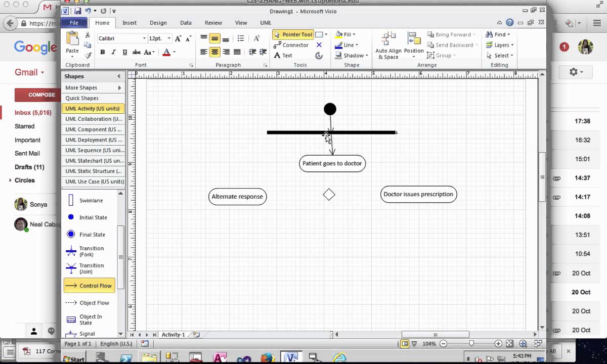 How to create Activity Diagram using Microsoft Visio