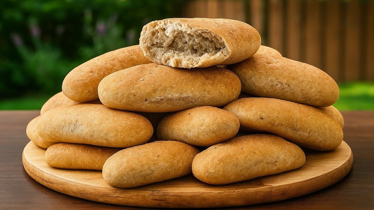 خبز القمح الكامل دياري بحجم مثالي للسندويتشات | صحي، خفيف وبنين لأيام الصيف والبحر والخرجة 🍞☀️