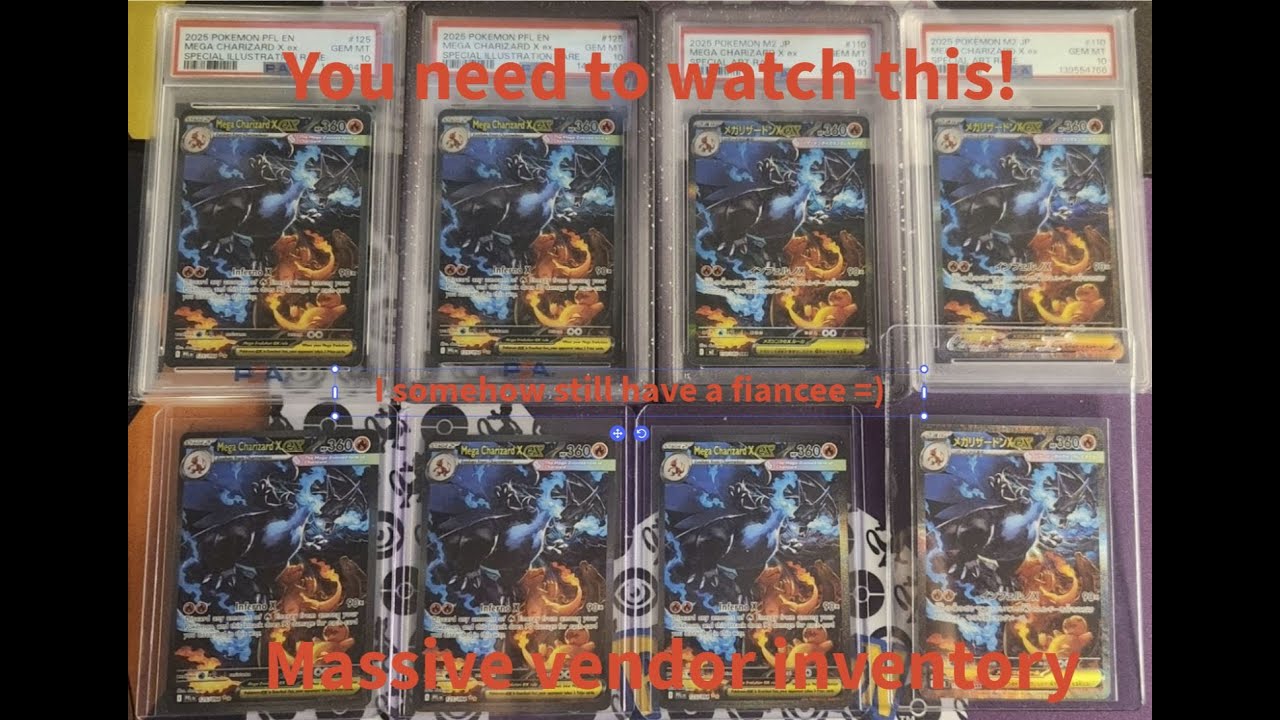 I'm Back! Pokemon Vendor Inventory Charizards!!! Moonbreon Sunbreon Bubble Mew & More!