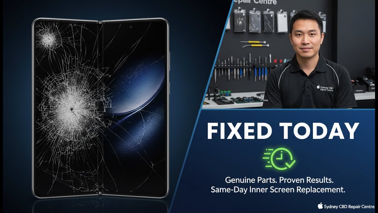 Cracked Galaxy Z Fold 5 Inner Screen Replacement in Sydney 2026 – Same Day Experts