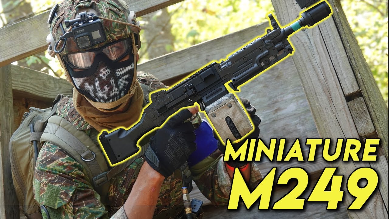 Миниатюрный страйкбольный M249 уничтожает вражеских игроков (двигатель Wolverine Gen1 HPA и Novri...