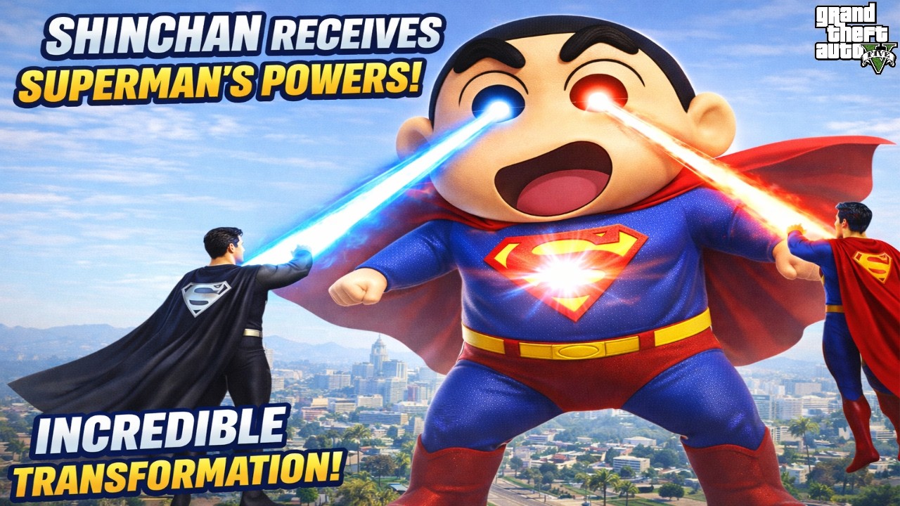Shinchan Receives Superman Powers in GTA 5 😱 | Incredible Transformation Gameplay
