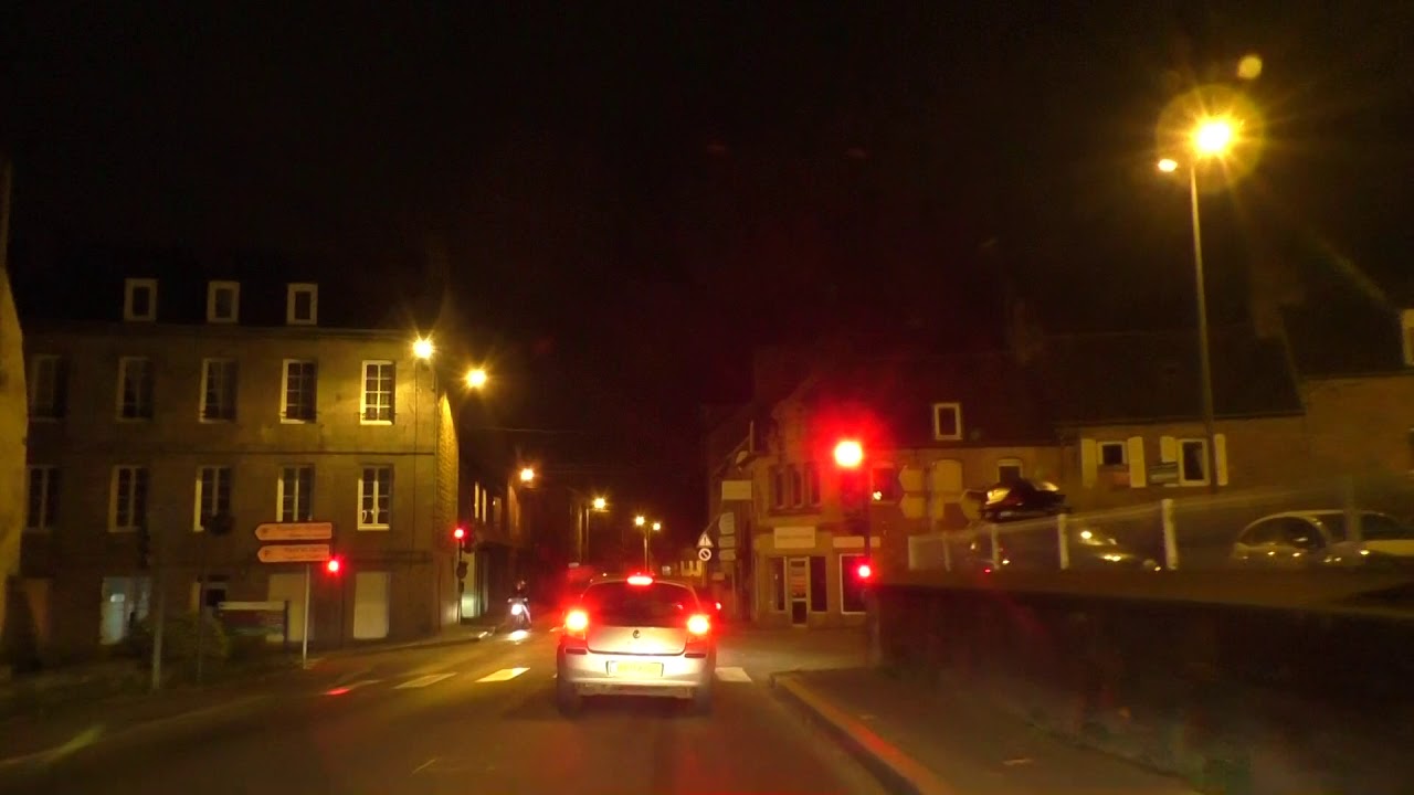 Night Drive Around 22200 Guingamp, C&ocirc;tes d'Armor, Brittany, France 17th November 2018