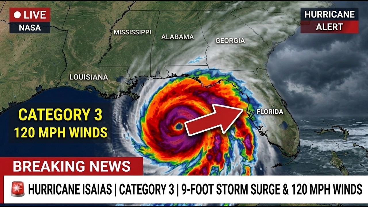 🚨 Hurricane Isaias Strengthens to Category 3 | 9-Foot Storm Surge, 120 MPH Winds & Major Flooding