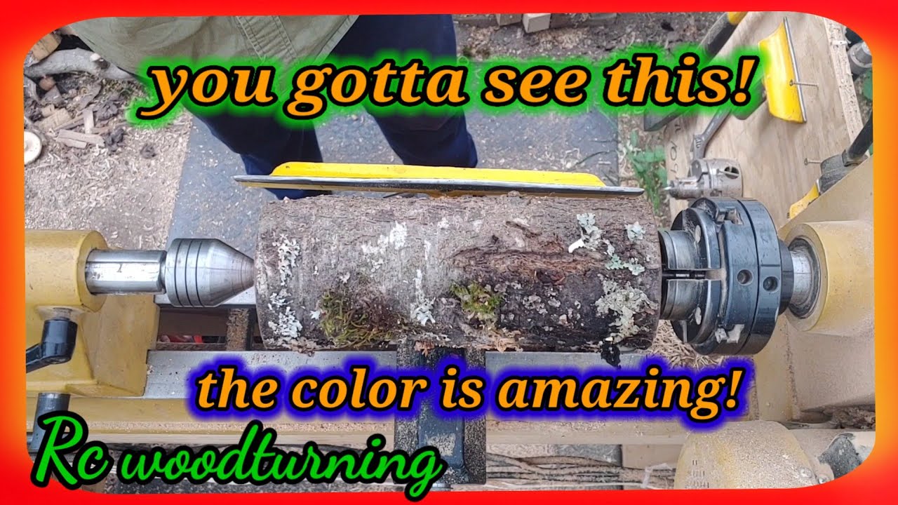 wood turning - it's plum wood!! you gotta see this!