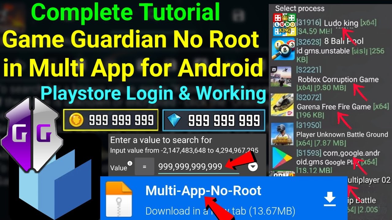 Game Guardian Tutorial in Multi App No Root || Any Android || 2026