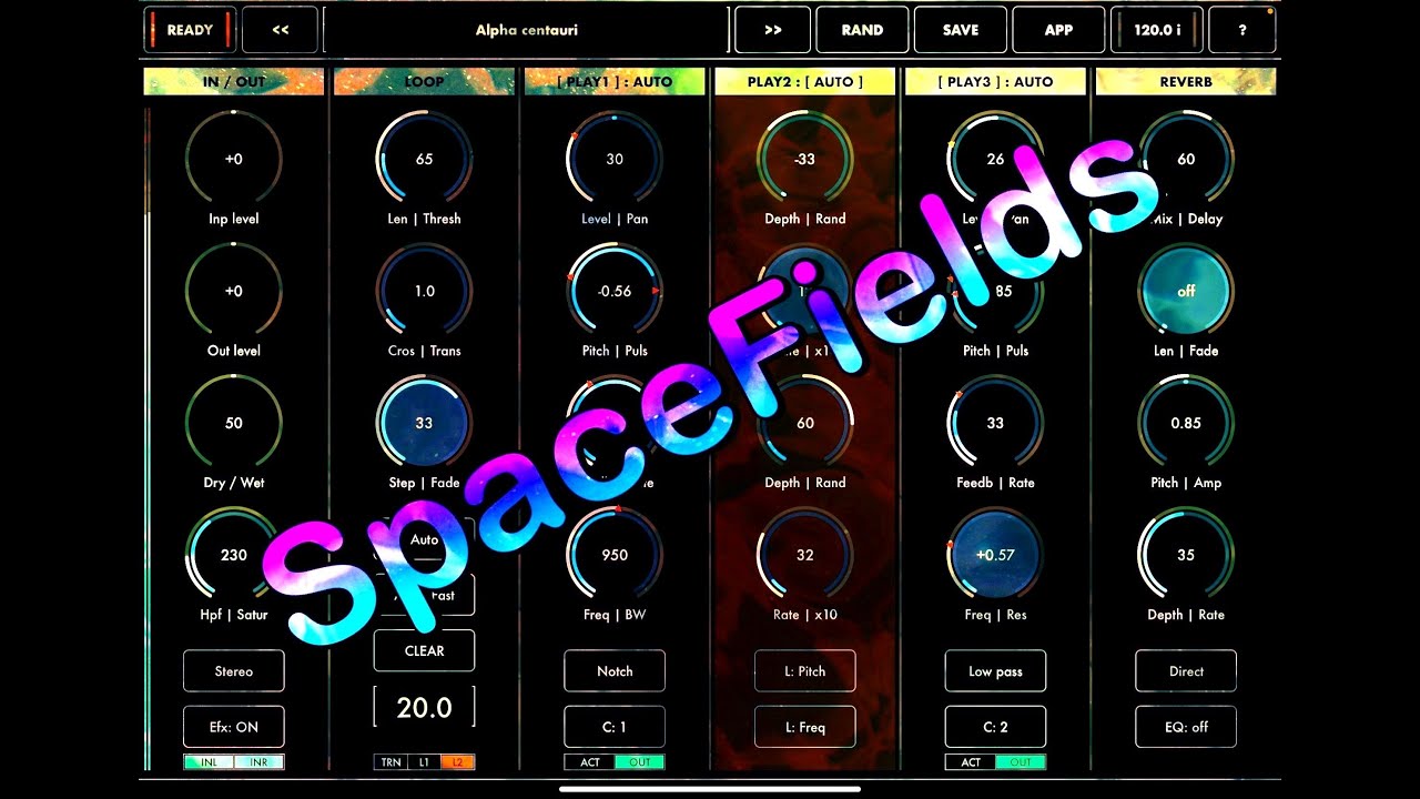 SpaceFields — Space Ambient Machine — Ваше путешествие начинается здесь — Учебное пособие для iPad