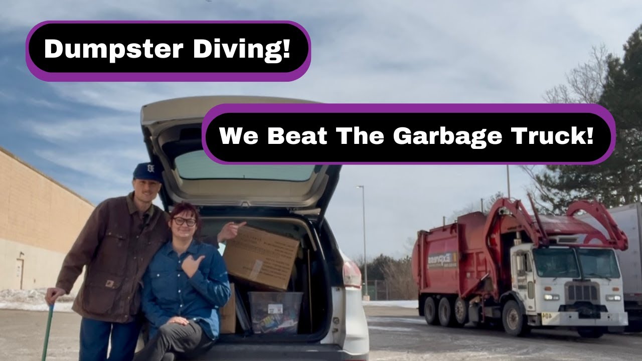 We Beat the Garbage Truck While Dumpster Diving and Filled Our Trunk!