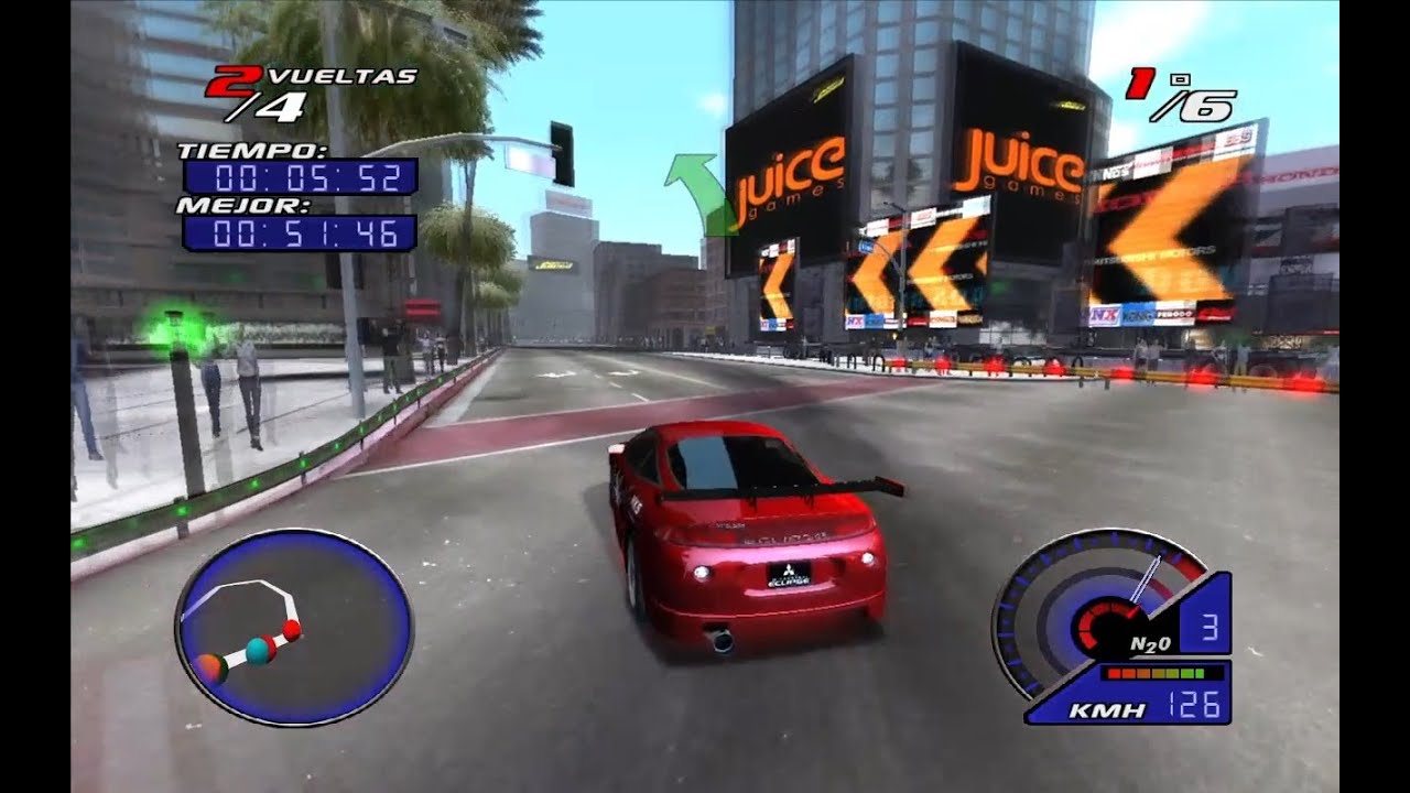 Mitsubishi Eclipse GSX - Arcade; Series Novato - Downtown (Ruta 1) - Juiced