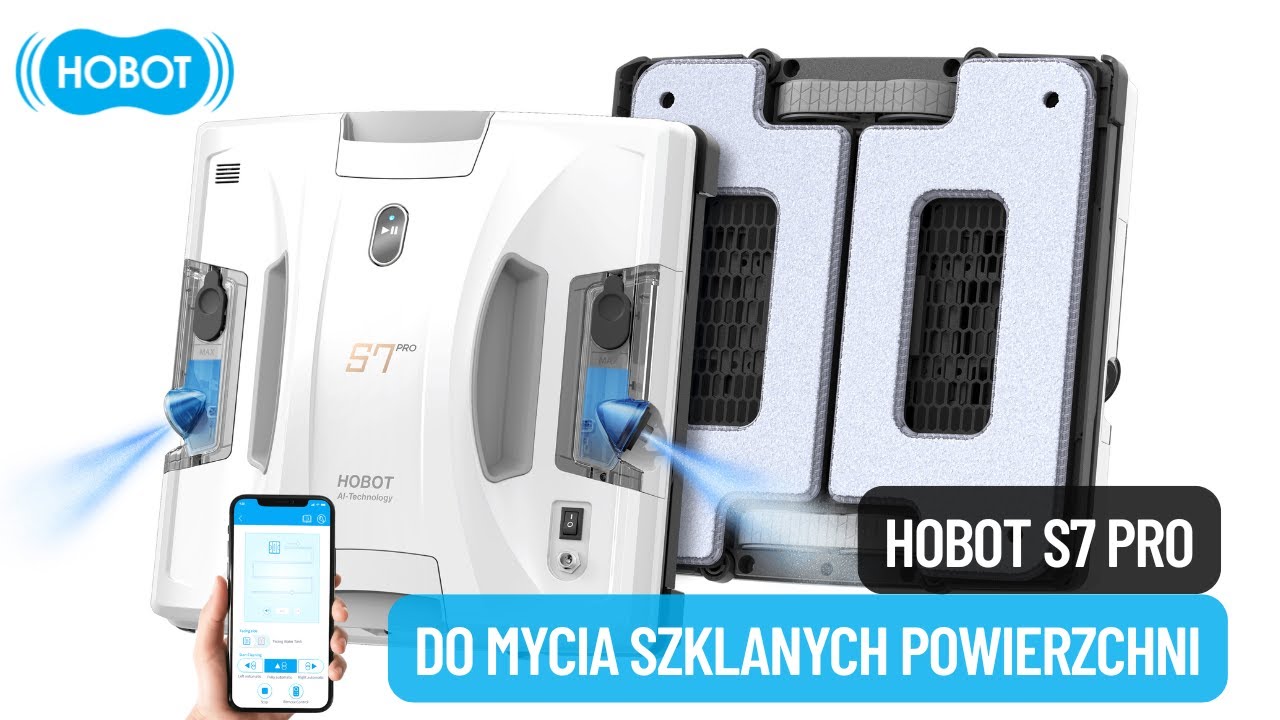 Hobot S7 Pro - Robot do mycia okien z ruchomymi ściereczkami myjącymi