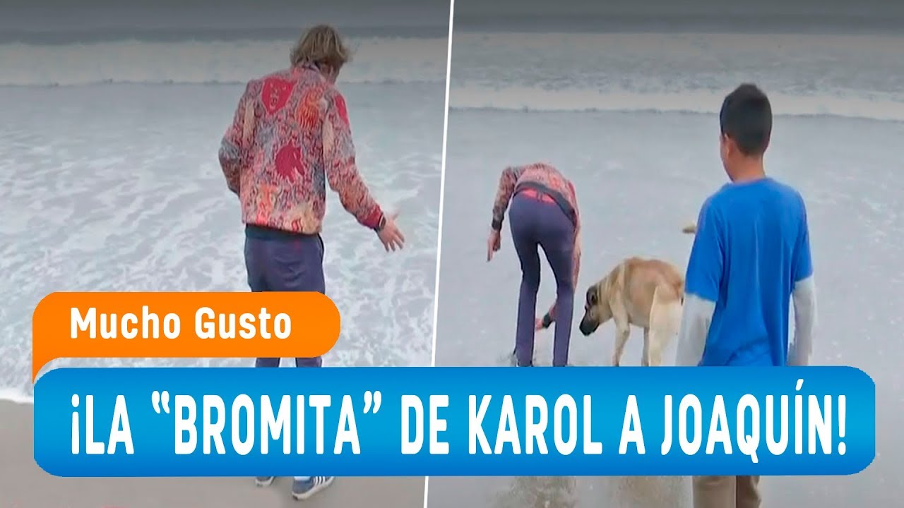 La broma de Karol a Joaqu&iacute;n  - Mucho Gusto 2018 - Presentado por Little Mommy
