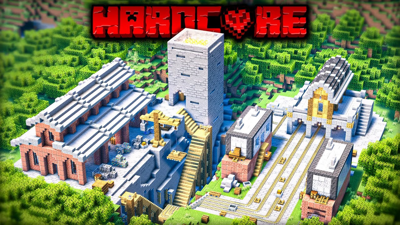 I Transformed a RAVINE into a MINING OPERATION in Minecraft Hardcore