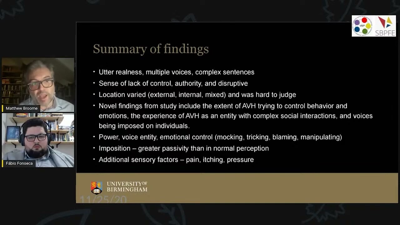 Meaning in phenomenological psychopathology - Matthew Broome