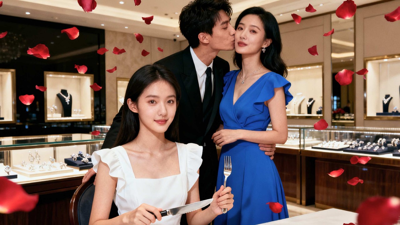 Di toko perhiasan memilih hadiah 15 tahun nikah, aku melihat suami selingkuh, mencium wanita lain.