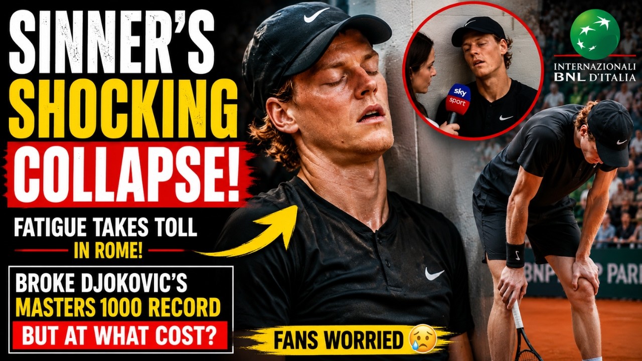 IS JANNIK SINNER INJURED? WORRYING SCENES AFTER RUBLEV WIN