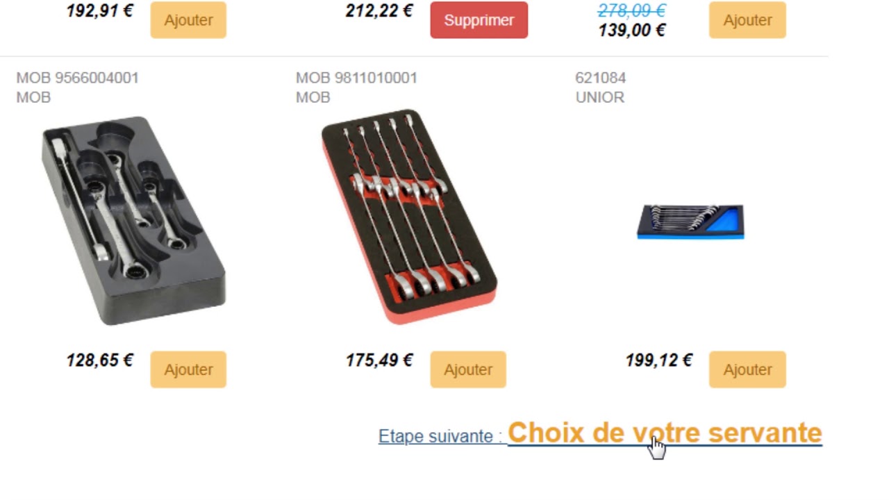 Comment configurer une servante d'atelier sur mesure KS tools, Beta, Hazet, Drakkar....