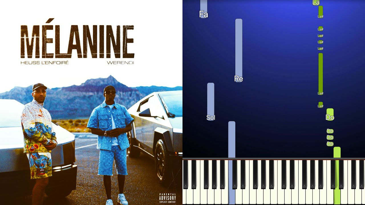 Heuss L'Enfoiré - Mélanine ft. Werenoi - Piano Cover Tutorial Instru Type