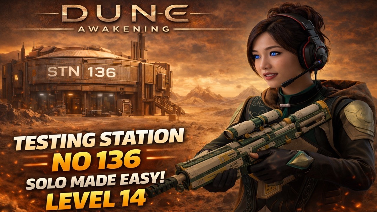 Dune Awakening - Testing Station No. 136 on Difficulty 14 with Regis Tripleshot Repeating Rifle