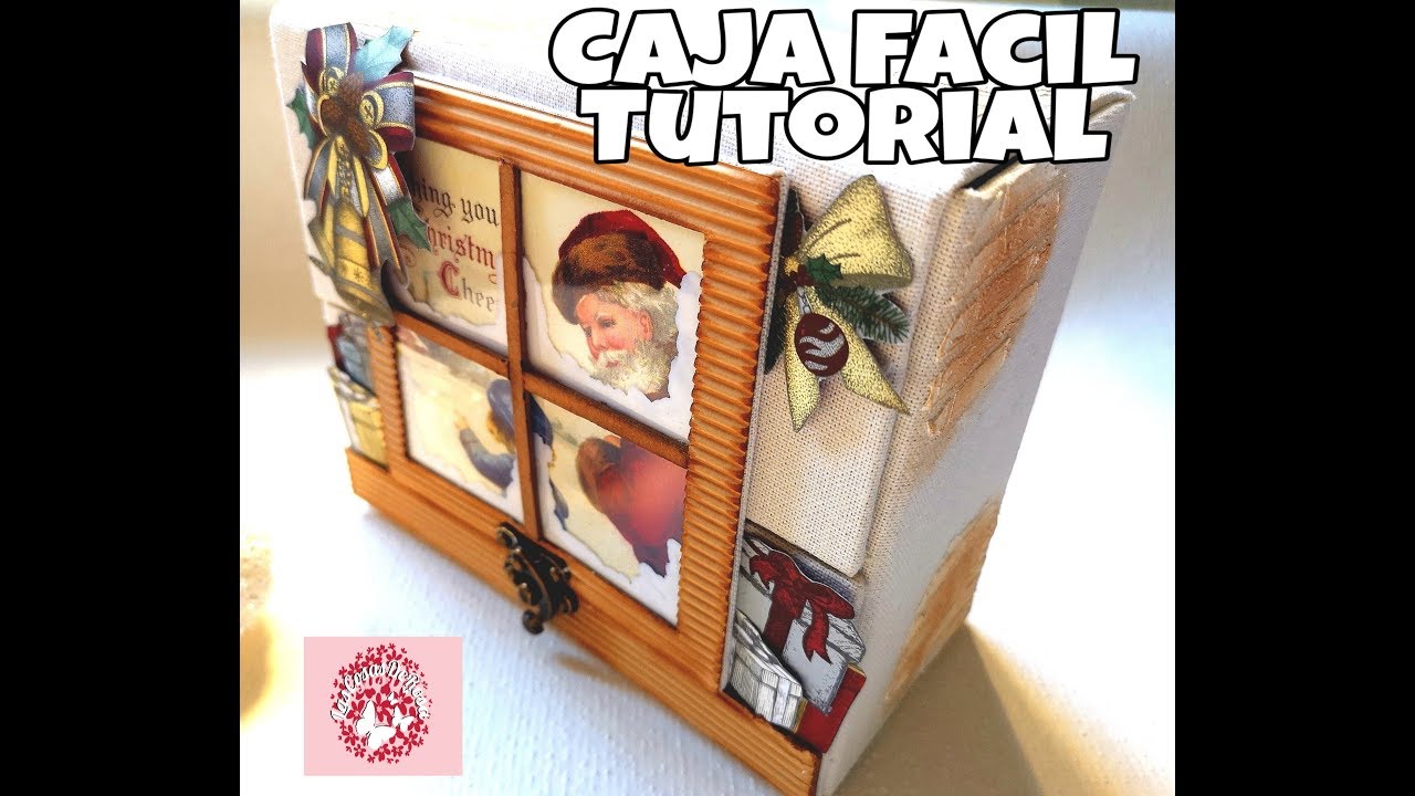 Caja decorada fácil para album o regalos. Scrap. Manualidades