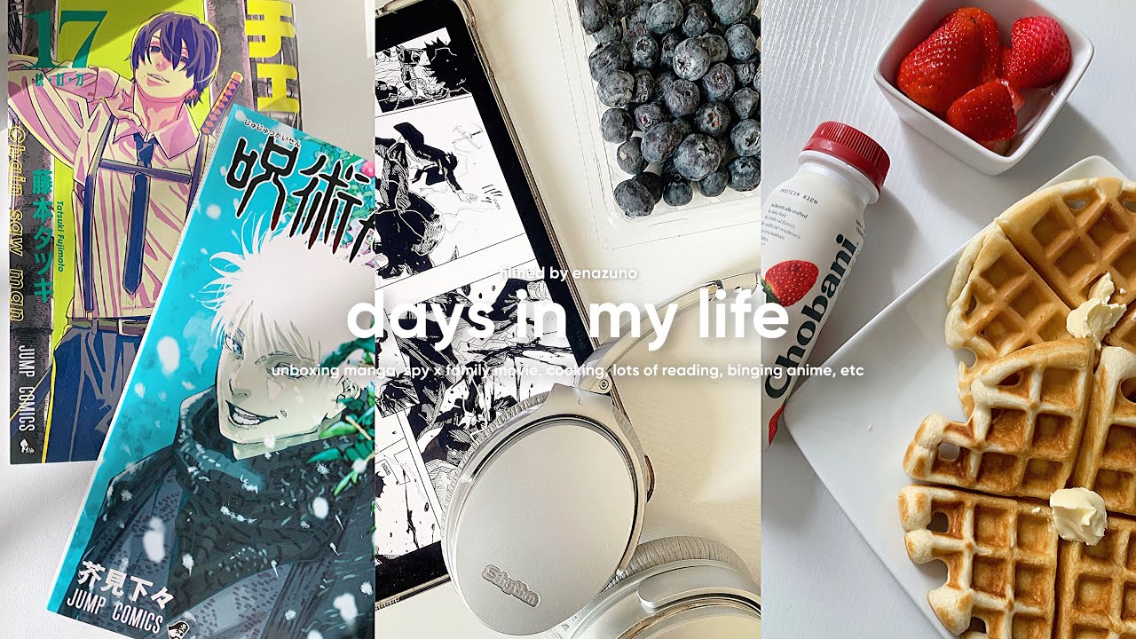 daily vlog:  unboxing manga, spy x family movie, cooking, lots of reading, binging anime, etc