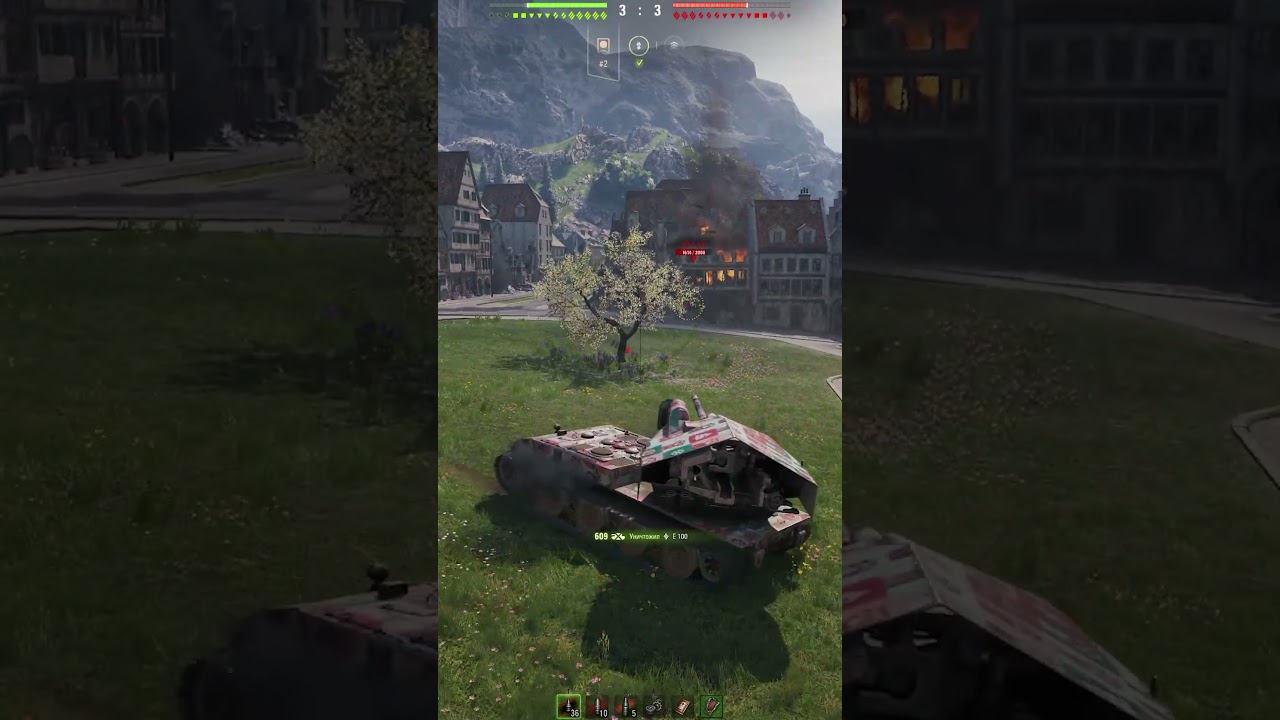 Waffentr&auml;ger auf E 100 WoT - German hitman in action