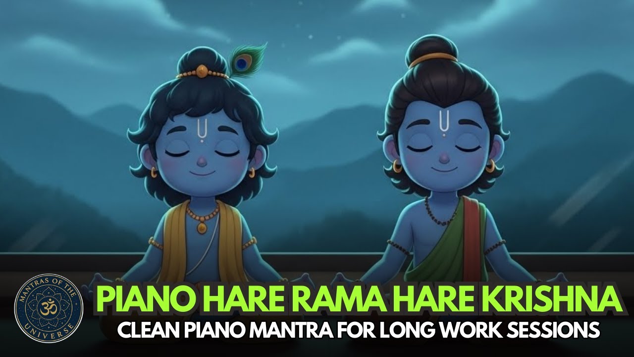 Piano Hare Rama Hare Krishna | Clean Piano Mantra For Long Work Sessions