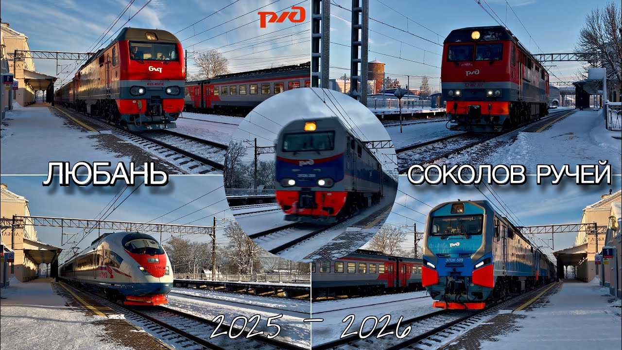 Зимний сборник — станция Любань / о. п. Соколов Ручей #7 | Октябрьская железная дорога | 2025 - 2026