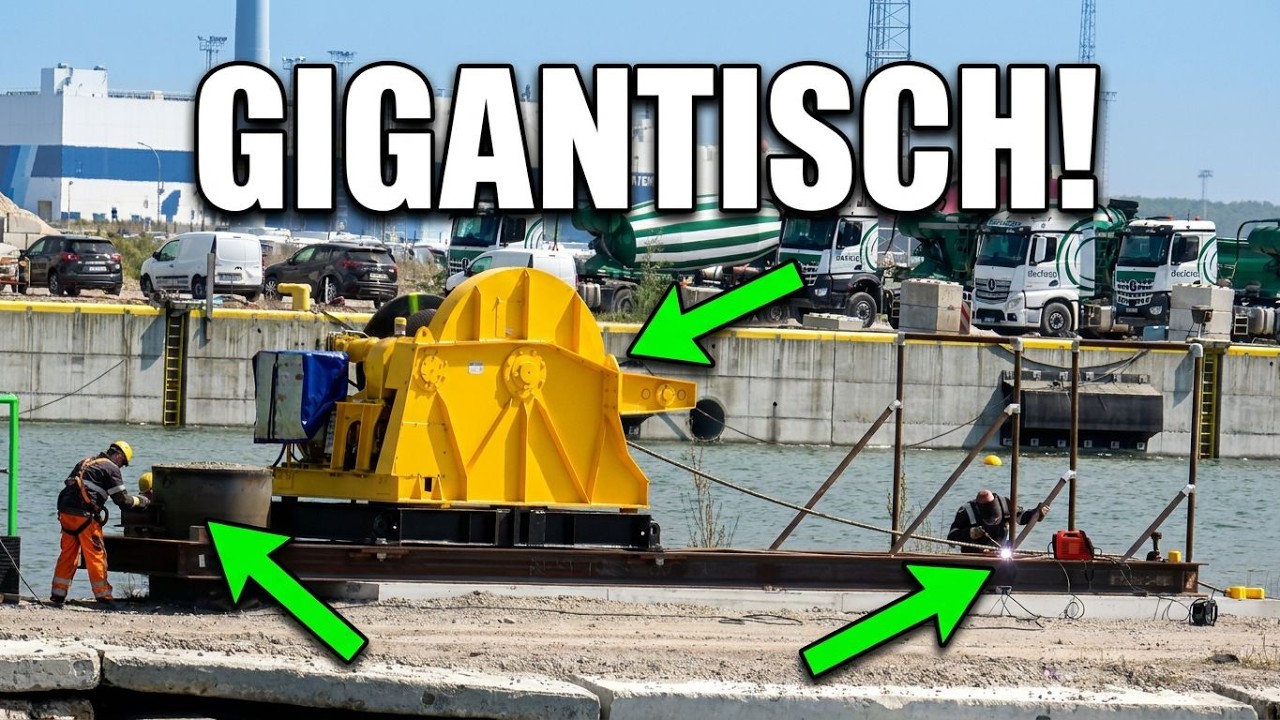 Spannend voor het openen van bouwdok scheldetunnel elementen oosterweel in zeebrugge