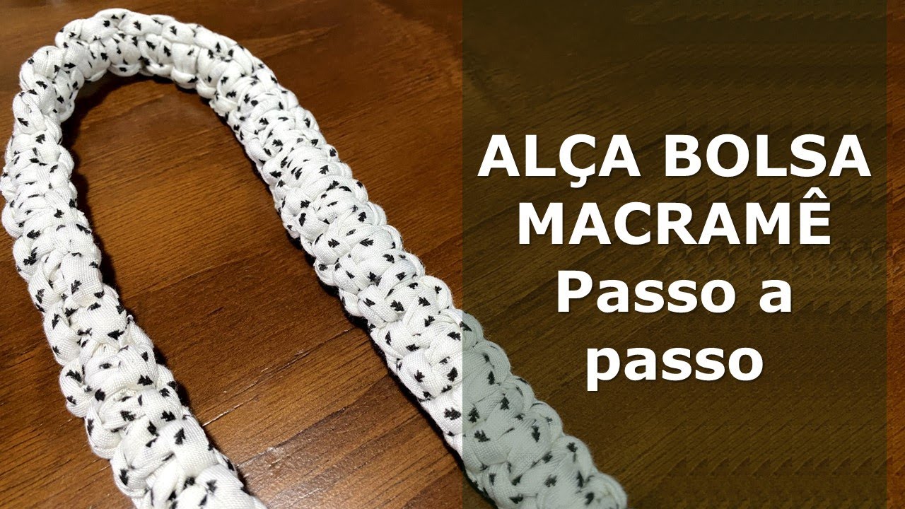 Alça para Bolsa SEM USAR AGULHA - Fio de Malha - Macramê - Iniciantes