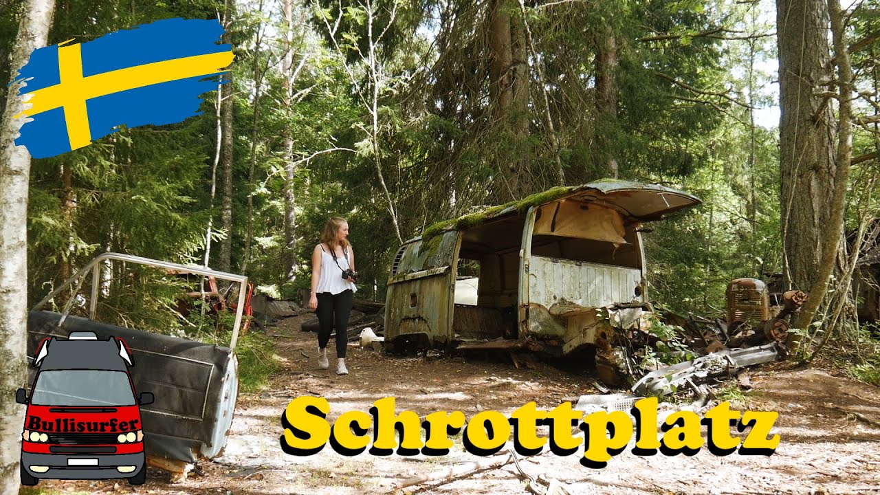 Der Roadtrip geht weiter - Riesiger Schrottplatz - 4 Wochen mit dem Bulli durch Schweden