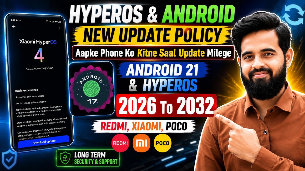 Xiaomi, Redmi & POCO New Update Policy! 7 Years of Android & HyperOS Updates? (HyperOS & Android 21)