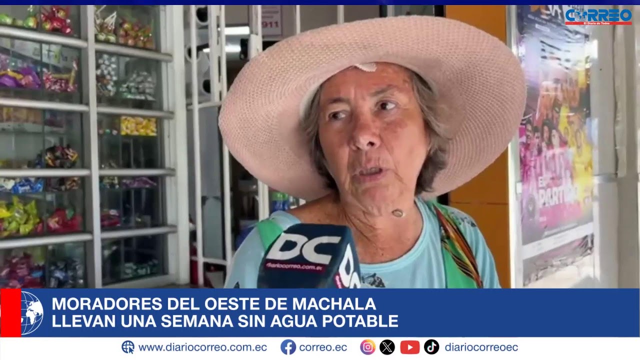 Moradores del oeste de Machala llevan una semana sin agua potable