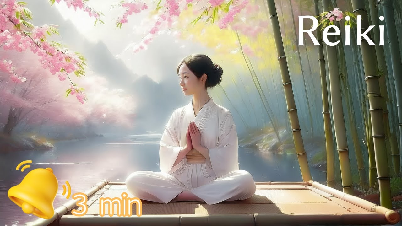 Bell every 3 min | Reiki Piano Music for Distant Healing | ピアノ×遠隔レイキで癒しの周波数