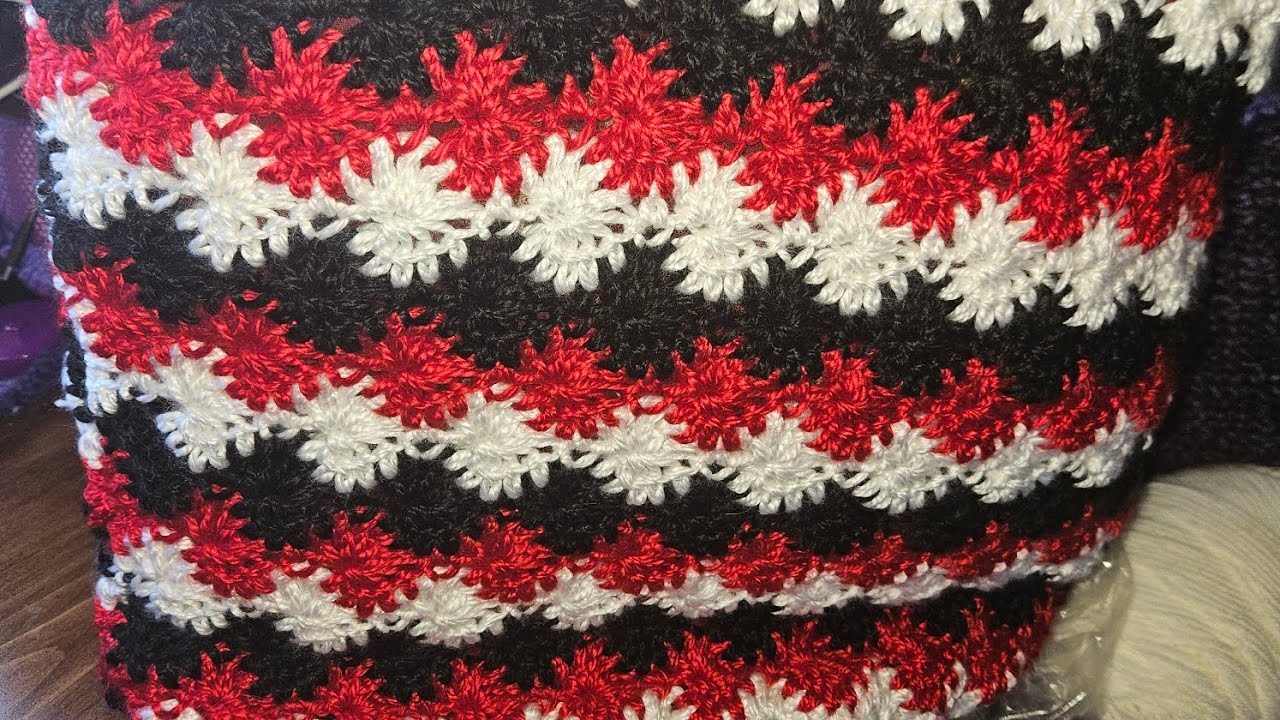 Crochet Catherine's Wheel Pillow/Cover