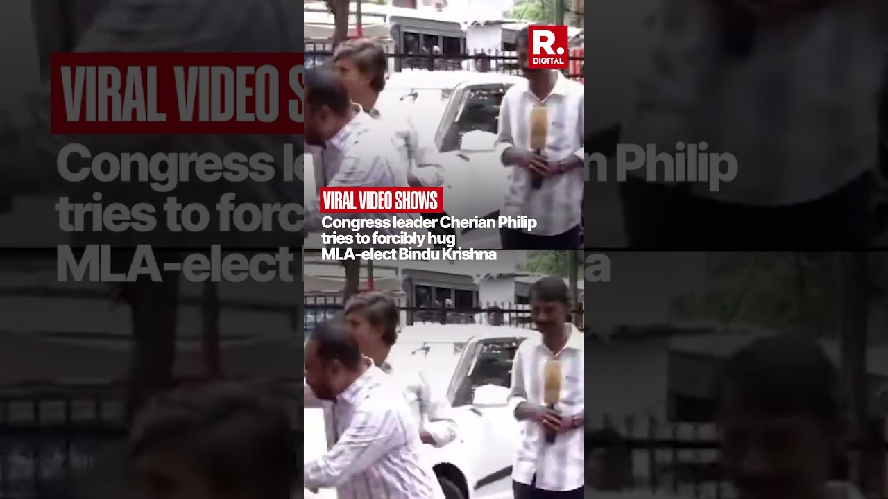 Congress Leader Tries To Forcibly Hug MLA-Elect Bindu Krishna