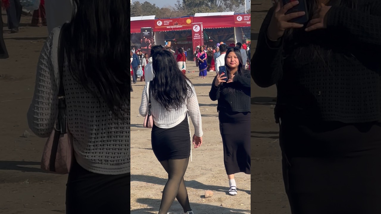 Streets video captured 📍Tudikhel’ Beautiful 😻 tamang girls😱 