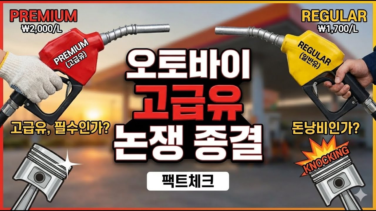 리터당 200원 아끼려다 저성능엔진 됩니다(오토바이 고급유 논쟁)