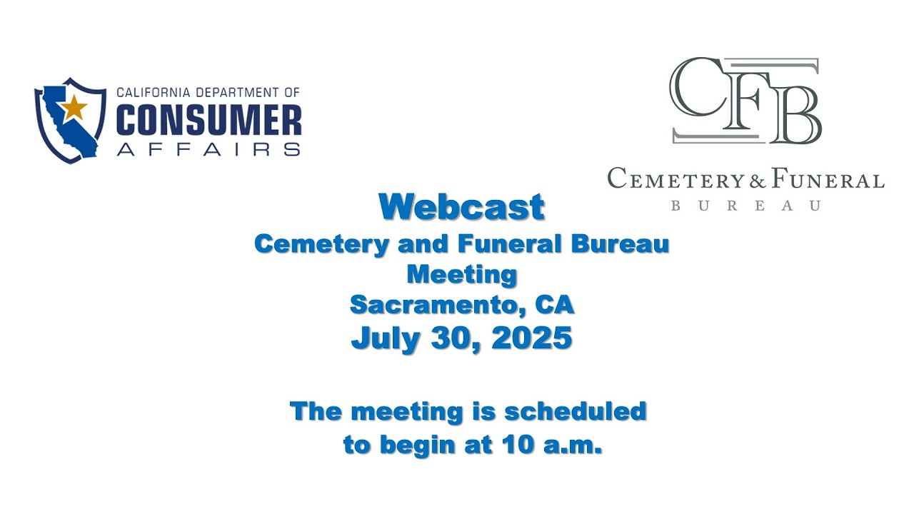 Cemetery Funeral Bureau Meeting - July 30, 2025