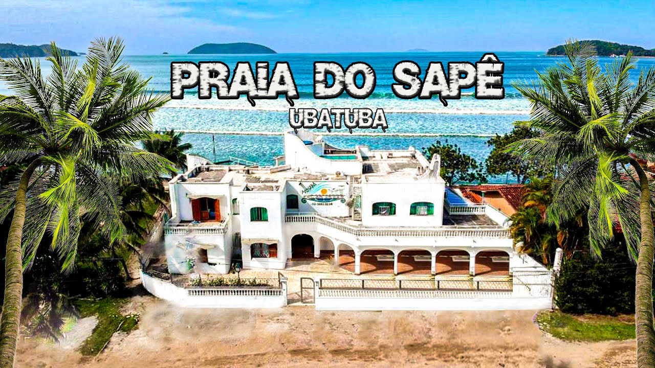 Pousada com pé na areia Solar Grego na praia do Sapê em Ubatuba-SP