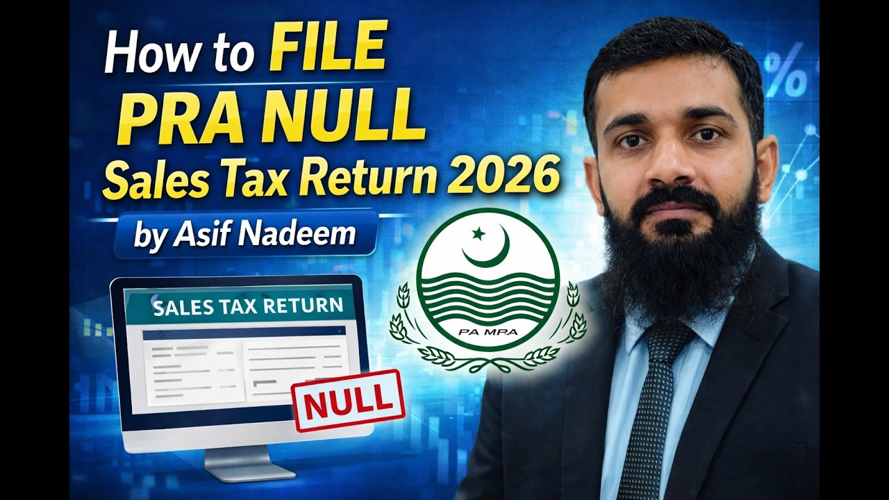 How to File PRA NULL Sales Tax Return 2026 | Step by Step Guide Pakistan | Asif Nadeem | A2Z Tax