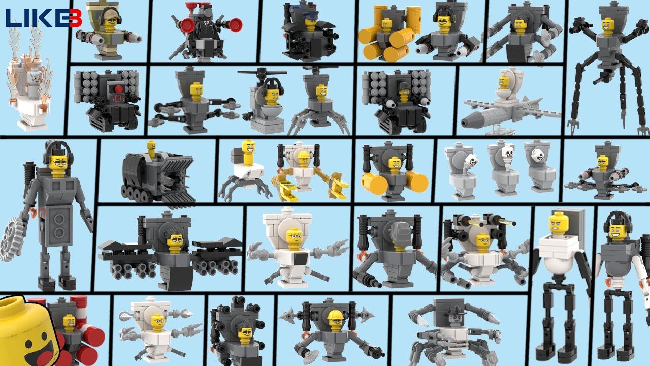 ALL SKIBIDI TOILETS LEGO : TOILET ARMY (Episodes 64-69)