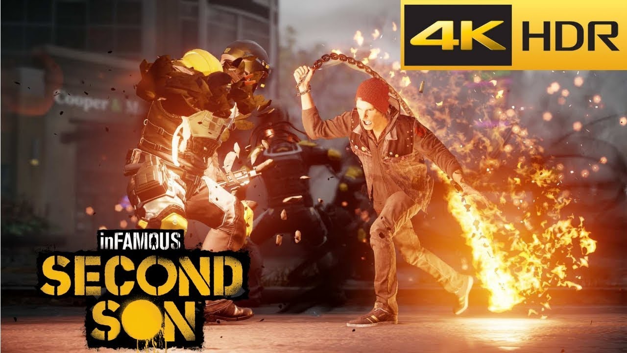 Infamous: Second Son PS4 Pro gameplay 【4K HDR】