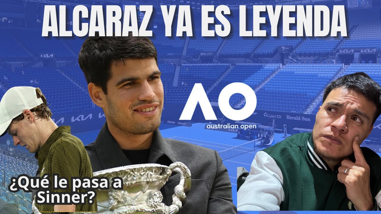 ALCARAZ YA ES LEYENDA l QUE LE PASA A SINNER  #alcaraz #sinner #australiaopen 