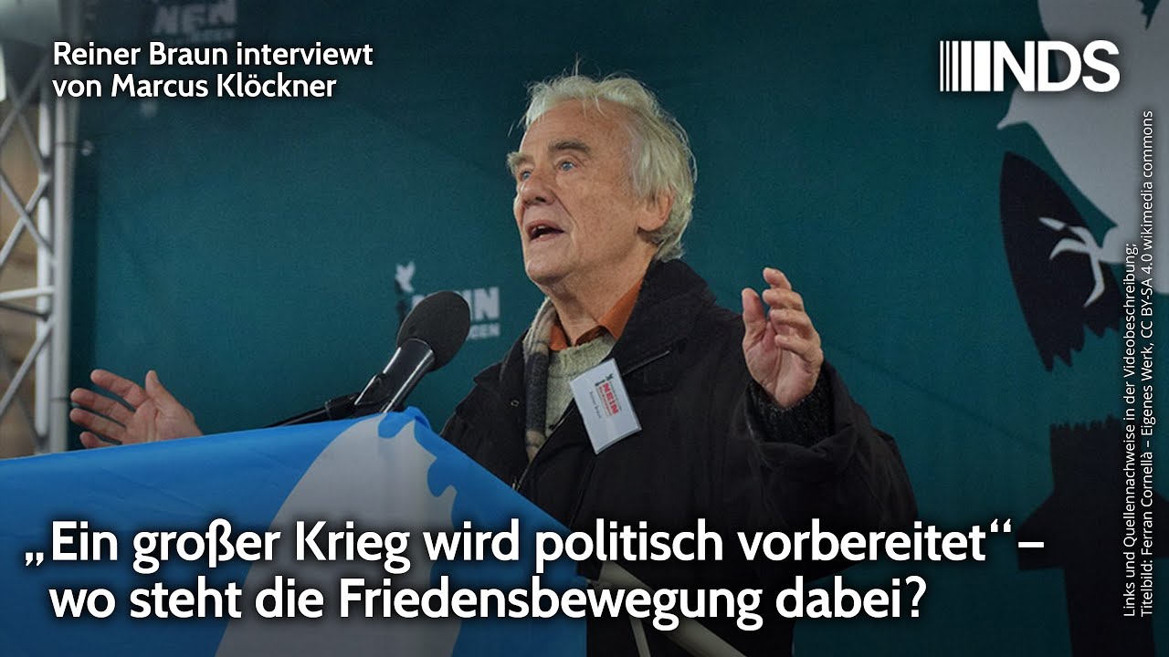 &bdquo;Ein gro&szlig;er Krieg wird politisch vorbereitet&ldquo; &ndash; wo steht die Friedensbewegung dabei? | NDS-Podcast